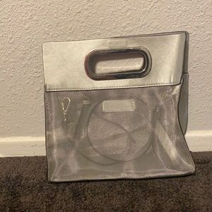 Zara silver mesh purse